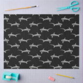 ブラックシャークデザインヴィンテージ航海の海アート 薄葉紙 (クラフト)