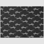 ブラックシャークデザインヴィンテージ航海の海アート 薄葉紙 (正面)