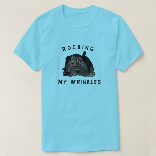 ブラックシャールペイドッグメンズTシャツ Tシャツ (デザイン正面)