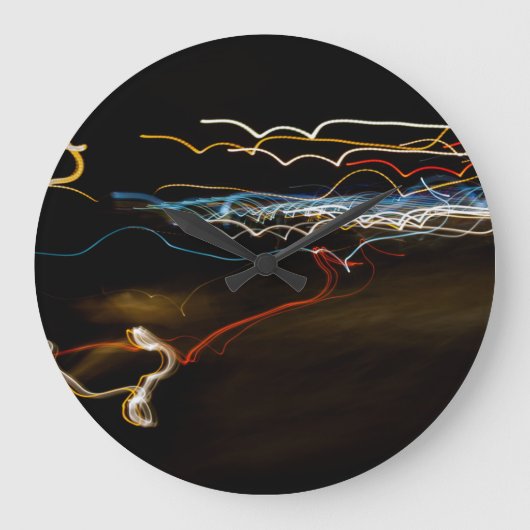 ブラックシューティングゲーム ラージ壁時計 (正面)