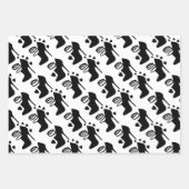 ブラックシューラッピング紙フラットシートセット3 ラッピングペーパーシート (正面3)