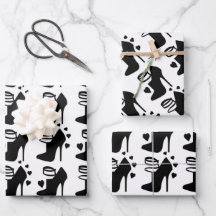 ブラックシューラッピング紙フラットシートセット3