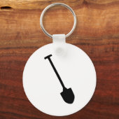 ブラックショベルスペードのアイコン キーホルダー (正面)