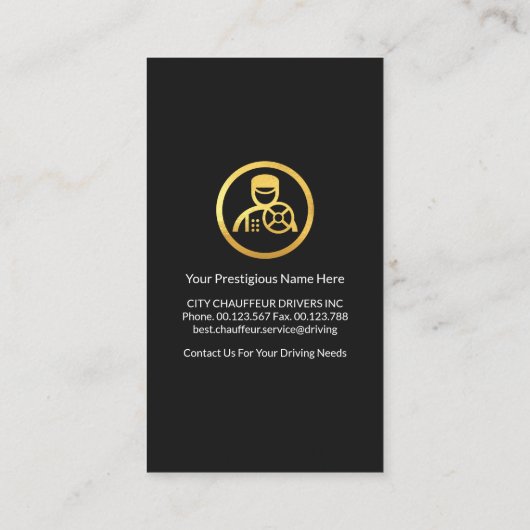 ブラックショーフールスーツ金ゴールドネクタイ 名刺 (裏面)
