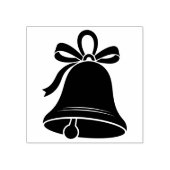 ブラックシルエットのクリスマスベル ラバースタンプ (インプリント)