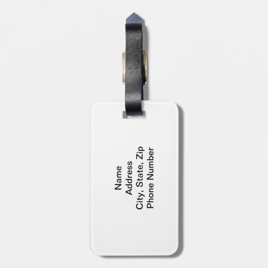 ブラックシルエットイースターバニーラゲージタグ ラゲッジタグ (裏面縦)