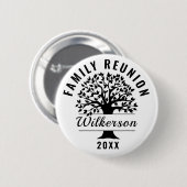 ブラックシルエットツリーファミリー懇親会お土産ギフト 缶バッジ (正面&裏面)
