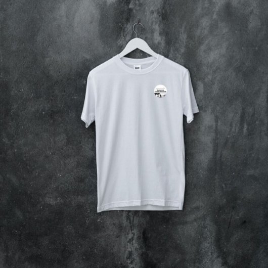 ブラックシルエットファミリー懇親会名シール ラウンドシール