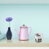 ブラックシルエットファミリ懇親会名 コーヒーマグカップ