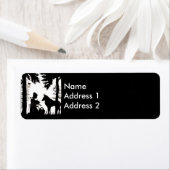 ブラックシルエットレッドライディングフードウルフウッド ラベル (インサイチュ)