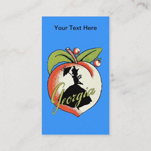 ブラックシルエット付きグルジアピーチサザンレディ 名刺 (裏面)