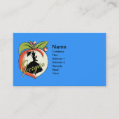 ブラックシルエット付きグルジアピーチサザンレディ 名刺 (正面)