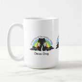 ブラックシルエット犬レインボーブリッジペット記念W コーヒーマグカップ (左)