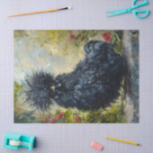 ブラックシルキーチキン絵を描のデコパージュ 薄葉紙 (クラフト)