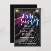 ブラックシルクトーク30th To Me誕生日パーティー 招待状 (正面/裏面)
