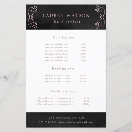 ブラックシルクバラ金ゴールドサービスとプライスフライヤー (正面)