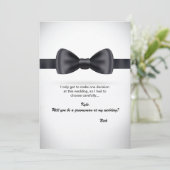 ブラックシルクボウタイGroomsmanリクエスト 招待状 (スタンド正面)