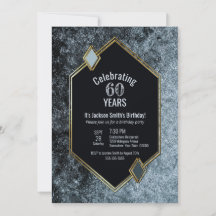 ブラックシルバーと金ゴールド60thバースデーパーティー