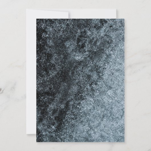 ブラックシルバーと金ゴールド70thバースデーパーティー 招待状 (裏面)