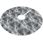 ブラックシルバーのクリスマスパターン#13 ID1009 ブラッシュドポリエステルツリースカート (アングル)