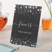 ブラックシルバーの星 ゲストパーティーのお土産 台座サイン (インサイチュ)