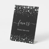 ブラックシルバーの星 ゲストパーティーのお土産 台座サイン (正面)