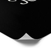 ブラックシルバーアニバーサバーズパーティー誕生日グリッター ポスター (角)