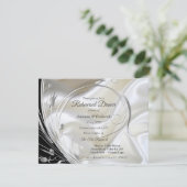 ブラックシルバーオンシャンパンシルク 招待状 (スタンド正面)