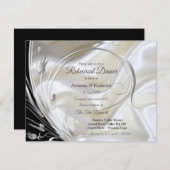 ブラックシルバーオンシャンパンシルク 招待状 (正面/裏面)