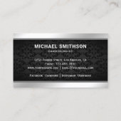 ブラックシルバーカデュースシンボルメディカルプロフェッショナル 名刺 (裏面)