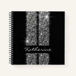 ブラックシルバーカーレース愛好家パーソナライズされた ノートブック