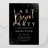 ブラックシルバーグラムラストディスコバチェロレッテ 箔招待状 (正面)