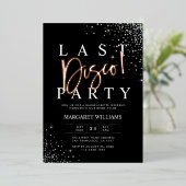 ブラックシルバーグラムラストディスコバチェロレッテ 箔招待状 (立ち正面)