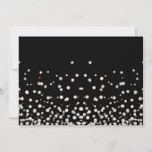 ブラックシルバーグリッターあなたは私のブライズメイドになります 招待状 (裏面)