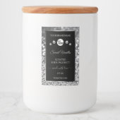 ブラックシルバーグリッターダイヤモンド製品ラベルロゴ フードラベル (正面)