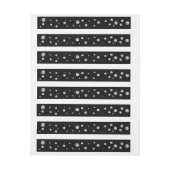 ブラックシルバーグリッタードットカードラップラのまわりにベル ラップアラウンド宛名ラベル (シート)