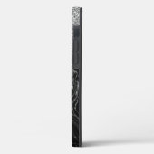 ブラックシルバーグリッターモノグラム Case-Mate iPhoneケース (裏面 / 左)