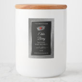 ブラックシルバーグリッター製品ラベル赤いラディバグ フードラベル (正面)