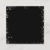 ブラックシルバーグリッターQRコード結婚式RSVP エンクロージャーカード (裏面)