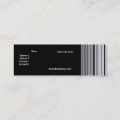 ブラックシルバーグレーメタルルックストライプ スキニー名刺 (裏面)