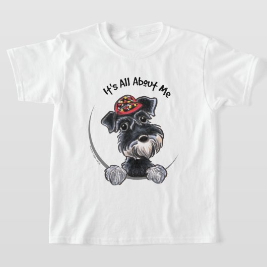 ブラックシルバーシュナウザーIAAM Tシャツ (レイダウン)