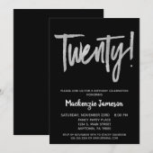 ブラックシルバースクリプト20thバースデーパーティーへの招待 招待状 (正面/裏面)