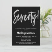 ブラックシルバースクリプト70thバースデーパーティーへの招待 招待状 (スタンド正面)