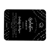 ブラックシルバースターの卒業式パーティーへの招待 マグネット (横)