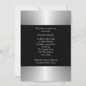 ブラックシルバースターオブデイビッド バー ミツバ 招待状 (裏面)