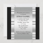 ブラックシルバースターオブデイビッド バー ミツバ 招待状 (裏面)