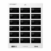 ブラックシルバースター・オブ・デイビッド住所 シール (フルシート)