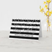 ブラックシルバーストライプズ事業グループ誕生日カード カード (黄色い花)