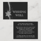 ブラックシルバースノーフレーク冬の結婚式は良く願う エンクロージャーカード (正面/裏面)