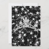 ブラックシルバースパークルティアラスターズキンセアニェラ 招待状 (裏面)